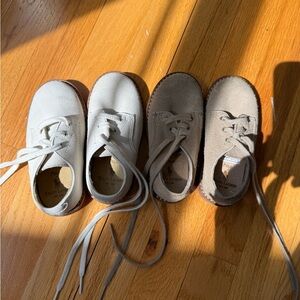 Ralph Lauren Kids Suede Lace-Up Shoes in Beige and Light Brown